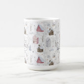 Gezellig Huis Kerstmis Roze ID985 Koffiemok (Center)