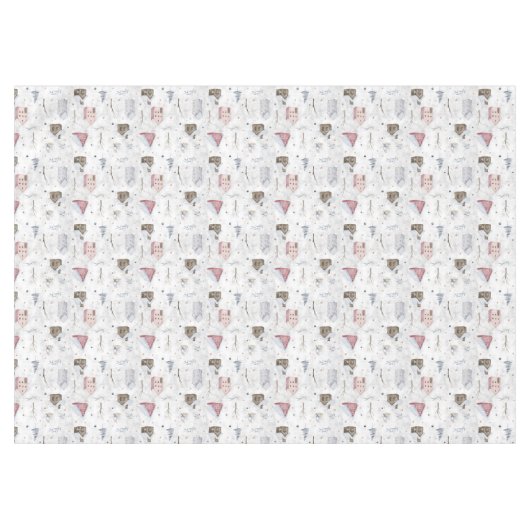 Gezellig Huis Kerstmis Roze ID985 Tafelkleed (Voorkant (Horizontaal))