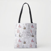 Gezellig Huis Kerstmis Roze ID985 Tote Bag (Voorkant)