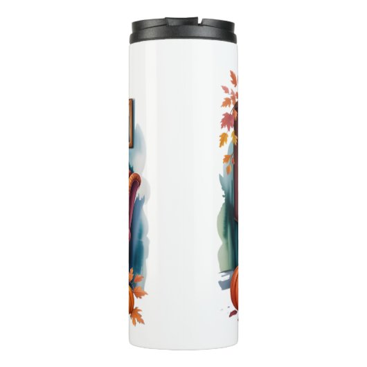 Gezellig huis leesfles — ingelijste wand thermosbeker (Achterkant)