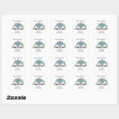 Gezellig Huis Nieuw Adres Vierkante Sticker (Vel)