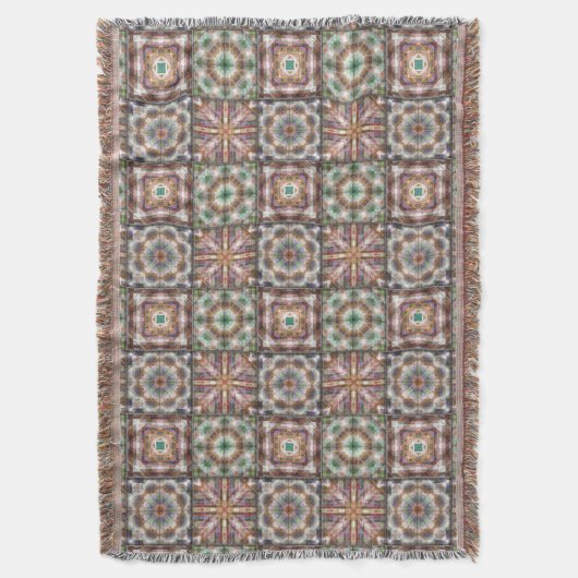 Gezellig huis Quilt patroon geweven gooi Deken (Voorkant Verticaal)