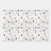 Gezellig Huis Roze/Blauwgroen Twig & Pinecone ID98 Inpakpapier Vel (Voorkant 3)