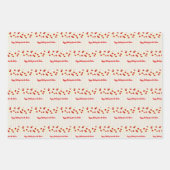 Gezellig huis rustieke kerst inpakpapier vel (Voorkant 3)