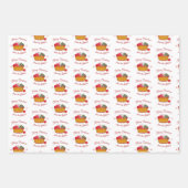 Gezellig huis rustieke kerst inpakpapier vel (Voorkant 2)