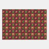 Gezellig huis rustieke kerst inpakpapier vel (Voorkant)