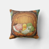 Gezellig huisje, biggetje, eendje, froglet kussen (Achterkant)