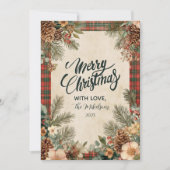 Gezellig huisje kerst feestdagenkaart (Voorkant)