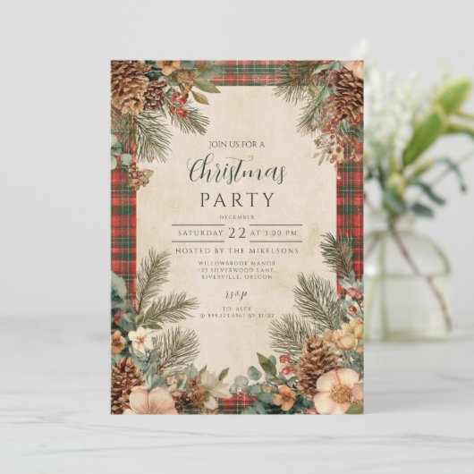 Gezellig huisje kerst kaart (Staand voorkant)