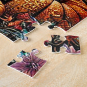 Gezellig huisje met feestelijke pompoenen legpuzzel (Zijkant)