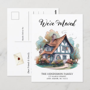 Gezellig huisje nieuw huis verhuisaankondiging Bri Briefkaart