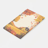 Gezellig huisje & vallende bladeren post-it® notes (Schuin)