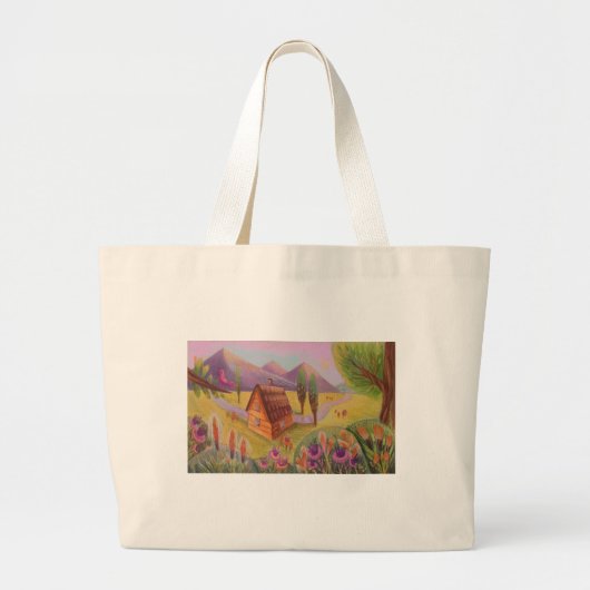 Gezellig huislandschap grote tote bag (Voorkant)