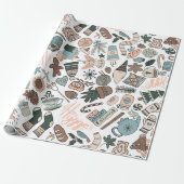 Gezellig Hygge inpakpapier - Kerstcadeau inpakken (Uitgerold)