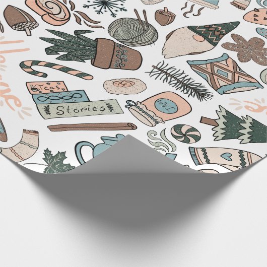 Gezellig Hygge inpakpapier - Kerstcadeau inpakken (Hoek)