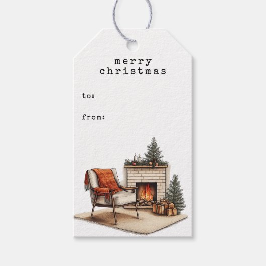 Gezellig Hygge Kerstcadeau Label Cadeaulabel (Voorkant)