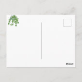 Gezellig interieur met planten briefkaart (Achterkant)