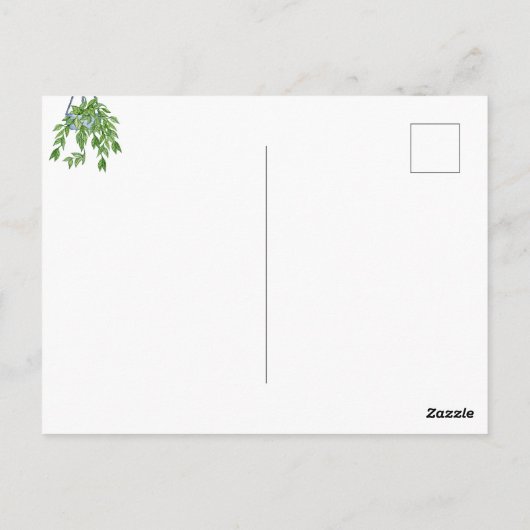 Gezellig interieur met planten briefkaart (Achterkant)
