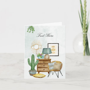 Gezellig interieur met planten kaart