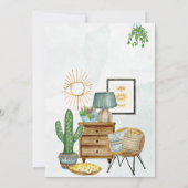 Gezellig interieur met planten open huis kaart (Achterkant)