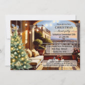 Gezellig Italiaans Balkon Kerstdiner Party Kaart (Voorkant)