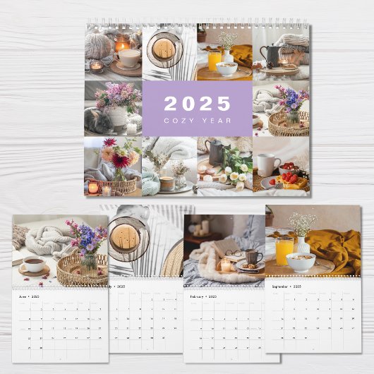 Gezellig Jaar Fotocollage Modern 2025 Kalender
