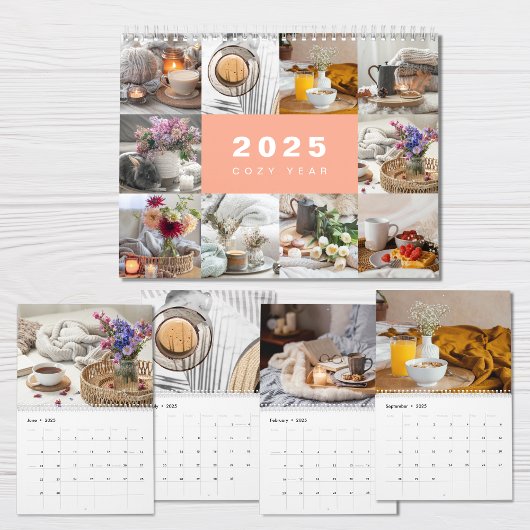 Gezellig Jaar Fotocollage Modern 2025 Kalender