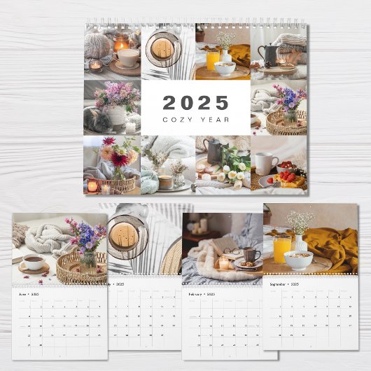 Gezellig Jaar Fotocollage Modern 2025 Kalender