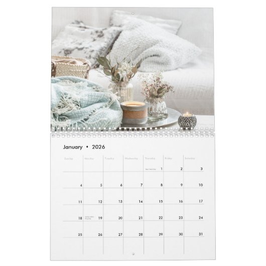 Gezellig Jaar Fotocollage Modern 2025 Kalender (Jan 2026)