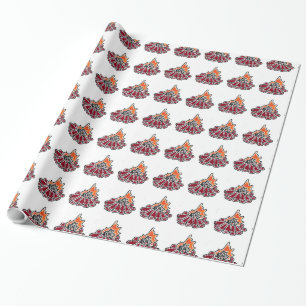 Gezellig kampvuur Outdoor Camping Cartoon Cadeaupapier