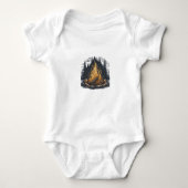 Gezellig kampvuur schets Baby Bodysuit (Voorkant)