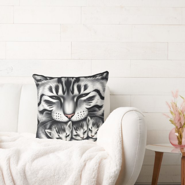 Gezellig kat familie Sierkussen (Bank)