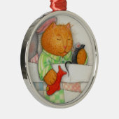 GEZELLIG KAT Premium Rond Ornament (Rechts)