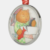 GEZELLIG KAT Premium Rond Ornament (Links)