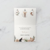 Gezellig Kerst Baby shower Dank u kaart (Binnen)