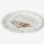 Gezellig Kerst Baby shower Papieren Borden Papieren Bordje (Gekanteld)