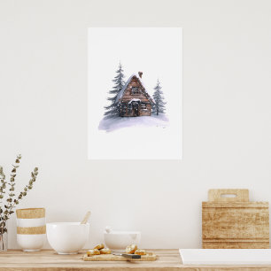 Gezellig kerst Collectie Minimale vakantieafdruk Poster