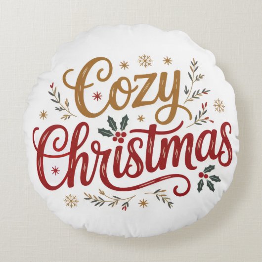 Gezellig Kerst Kinder Kussen | Schattigee vakantie (Voorkant)