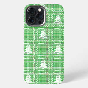 Gezellig kerstboom lelijk trui geruit patroon iPhone 13 pro max hoesje