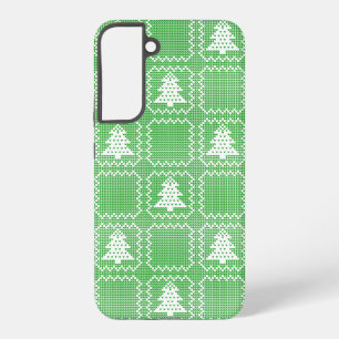 Gezellig kerstboom lelijk vest geruit patroon samsung galaxy hoesje
