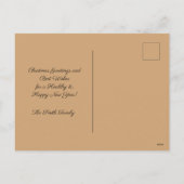 Gezellig kerstdorp winterscène feestdagenkaart (Achterkant)