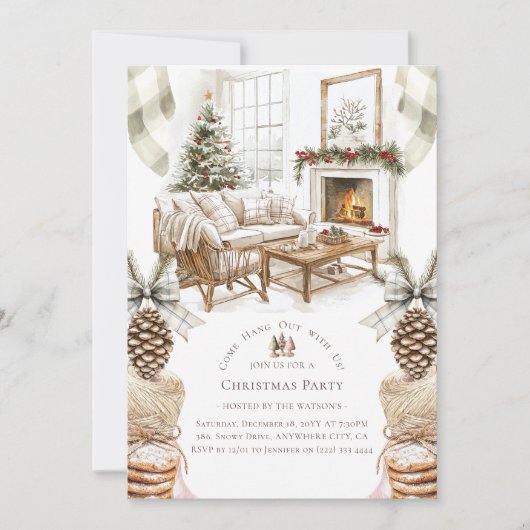 Gezellig kerstfeest kaart (Voorkant)