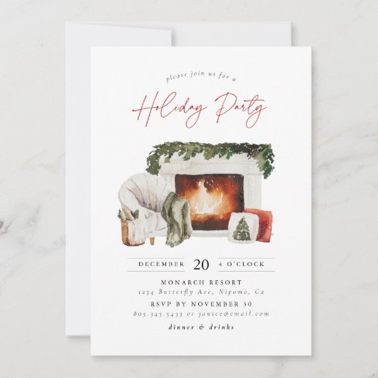 Gezellig kerstfeestje kaart (Voorkant)