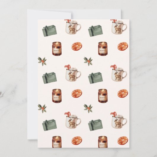 Gezellig kerstfeestje kaart (Achterkant)