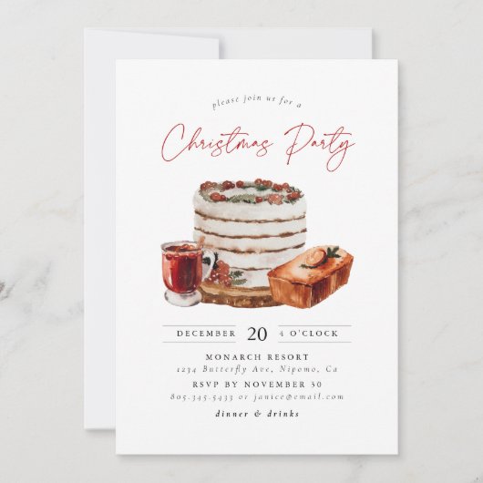 Gezellig kerstfeestje kaart (Voorkant)