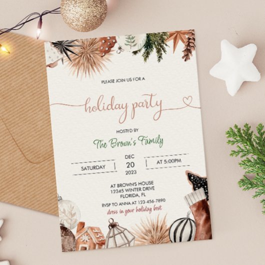 Gezellig kerstfeestje kaart