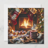 Gezellig kerstgenot gepersonaliseerd feestdagenkaart (Voorkant)