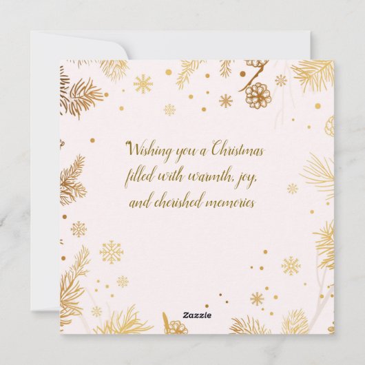 Gezellig kerstgenot gepersonaliseerd feestdagenkaart (Achterkant)