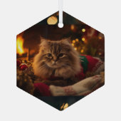 Gezellig Kerstkat Ornament  (Achterkant)