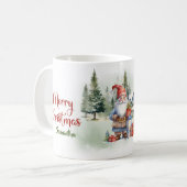 Gezellig Kerstmis winterbos met kabouter Koffiemok (Voorkant links)